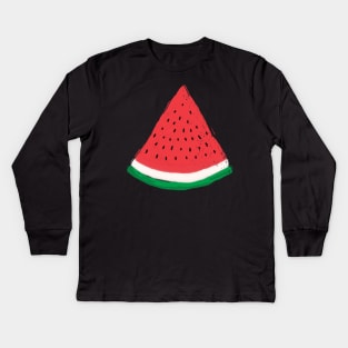 Watermelon Palestine Kids Long Sleeve T-Shirt